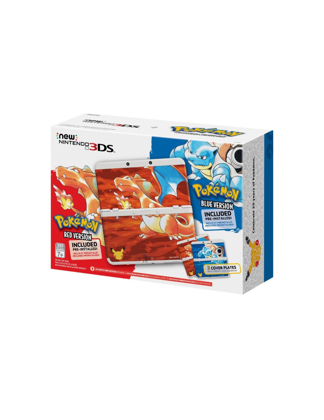 Pokemon 20th Anniversary New 3DS Red/Blue Bundle Images Surface Online
